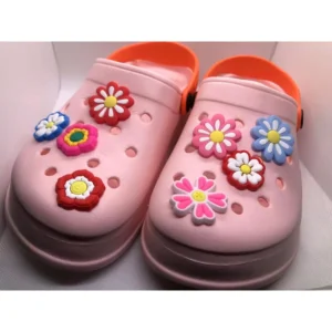 PVC Shoe Charms Beautiful Shoe Accessories flowers Shoe Decoration lovely Shoe Buckles Pins for Croc Sandals X-mas Gifts Pins